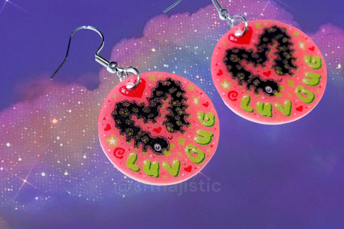 Luv Bug Cute Caterpillar Earrings (collaboration with @cursedluver!)