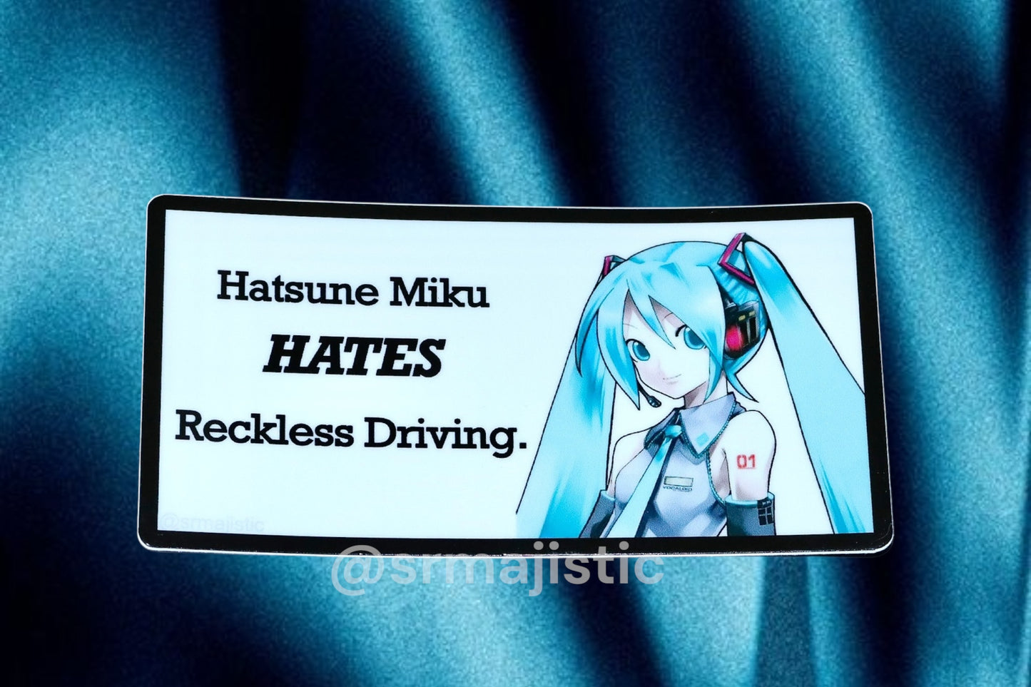 Hatsune Miku HATES Driver Negligence Meme Bumper Stickers