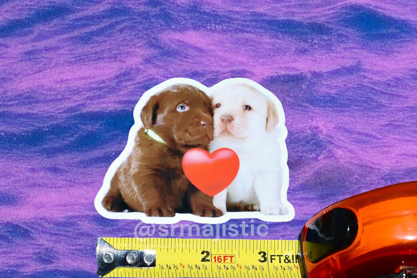 Puppies in Love Cute Bumper Sticker