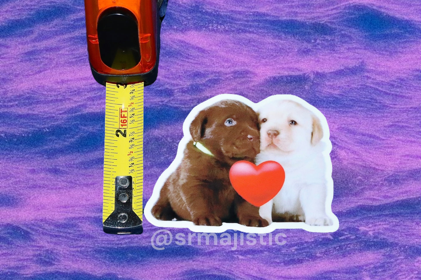 Puppies in Love Cute Bumper Sticker
