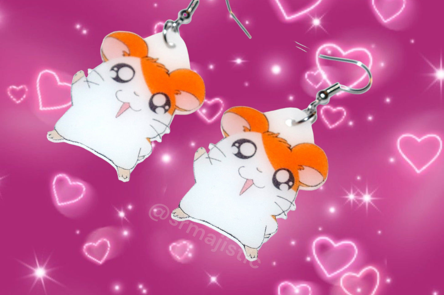Hamtaro Cute Hamster Character Handmade Earrings!