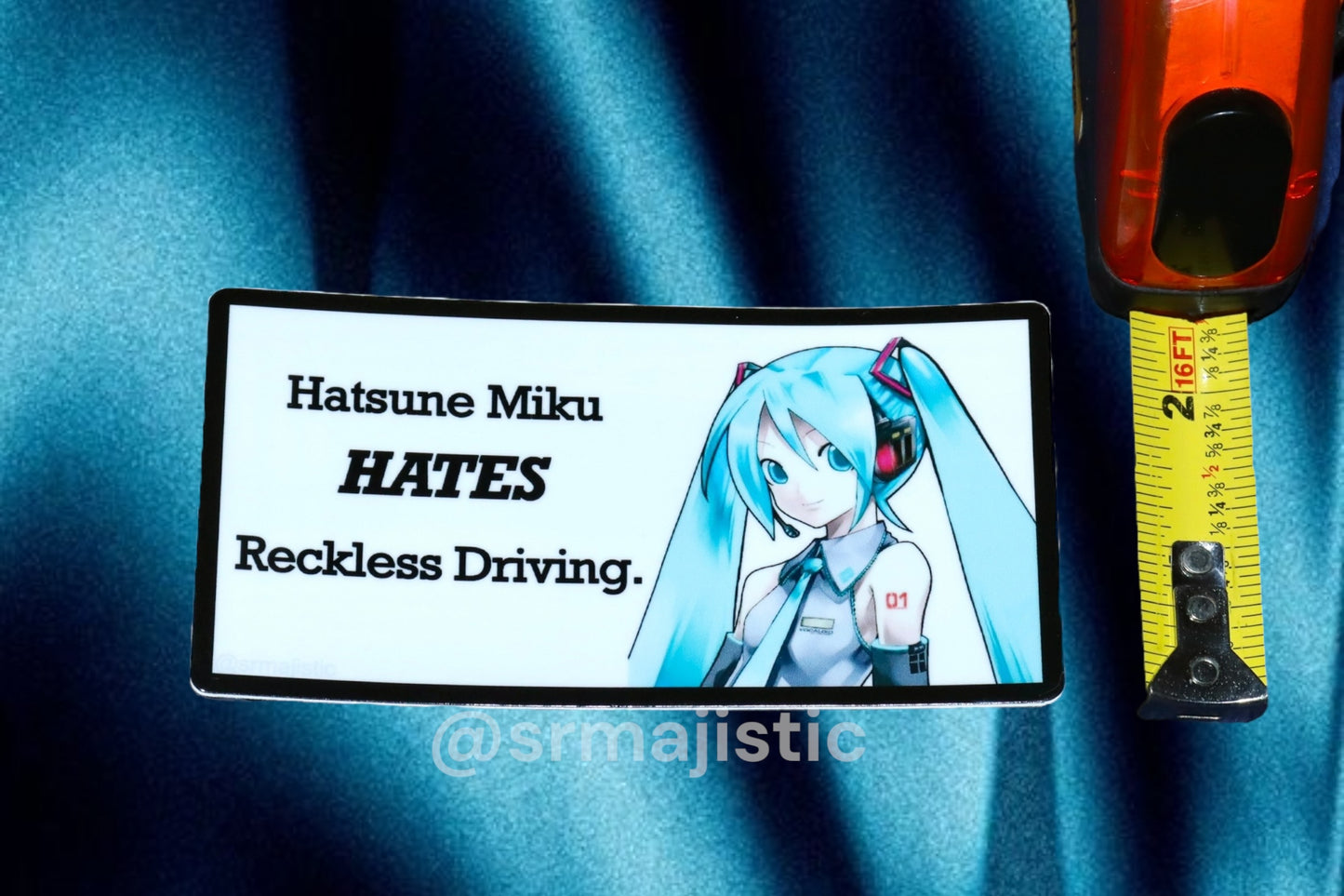 Hatsune Miku HATES Driver Negligence Meme Bumper Stickers
