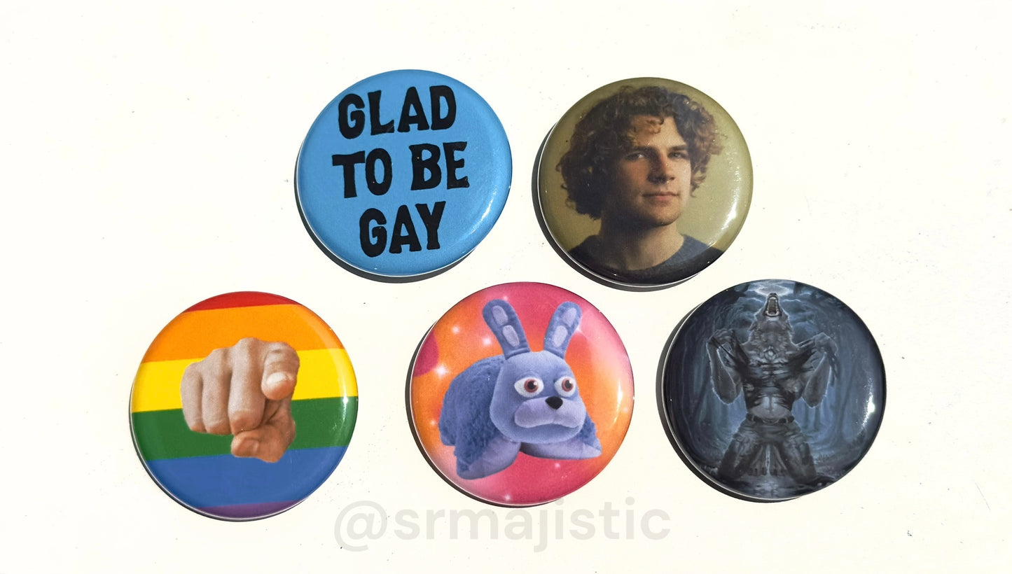 Various Silly Meme Buttons!
