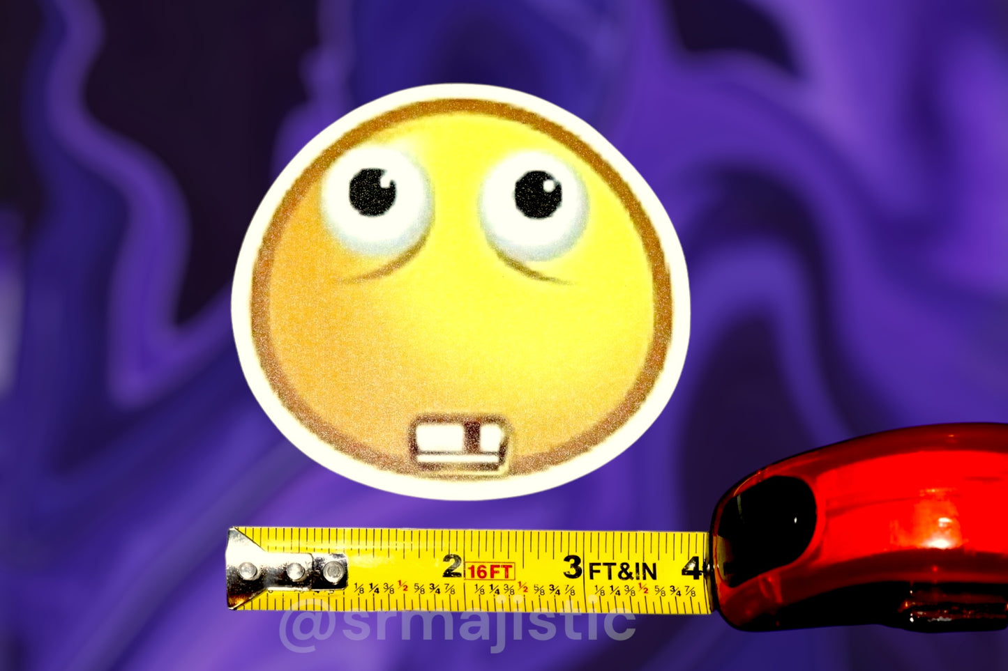 Buck Tooth Happy and Sad Emoji Meme Car Magnets