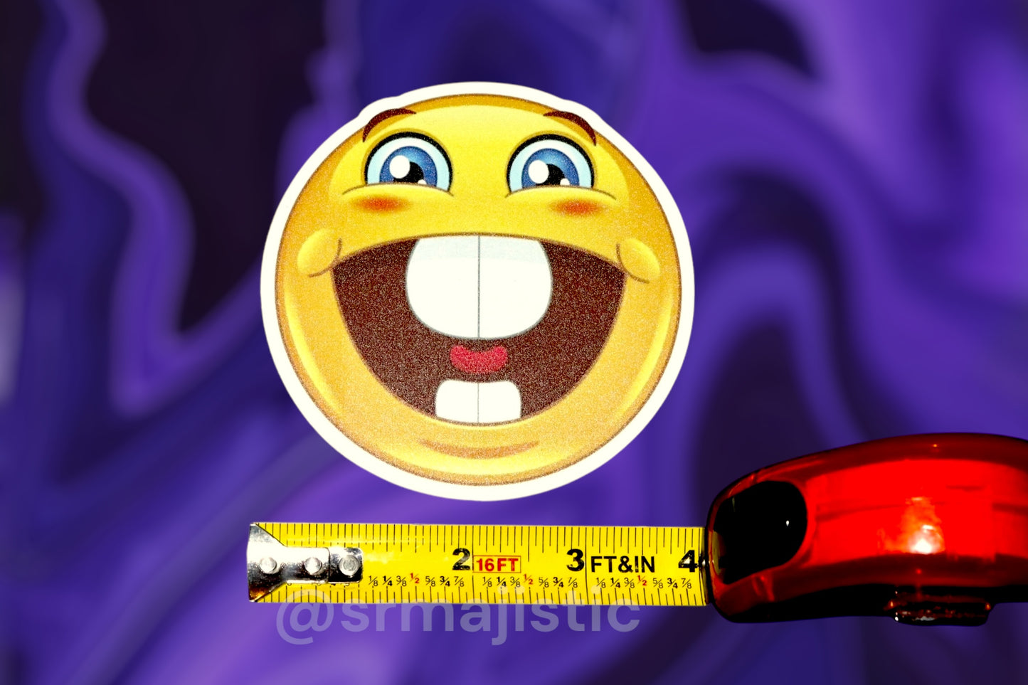 Buck Tooth Happy and Sad Emoji Meme Car Magnets