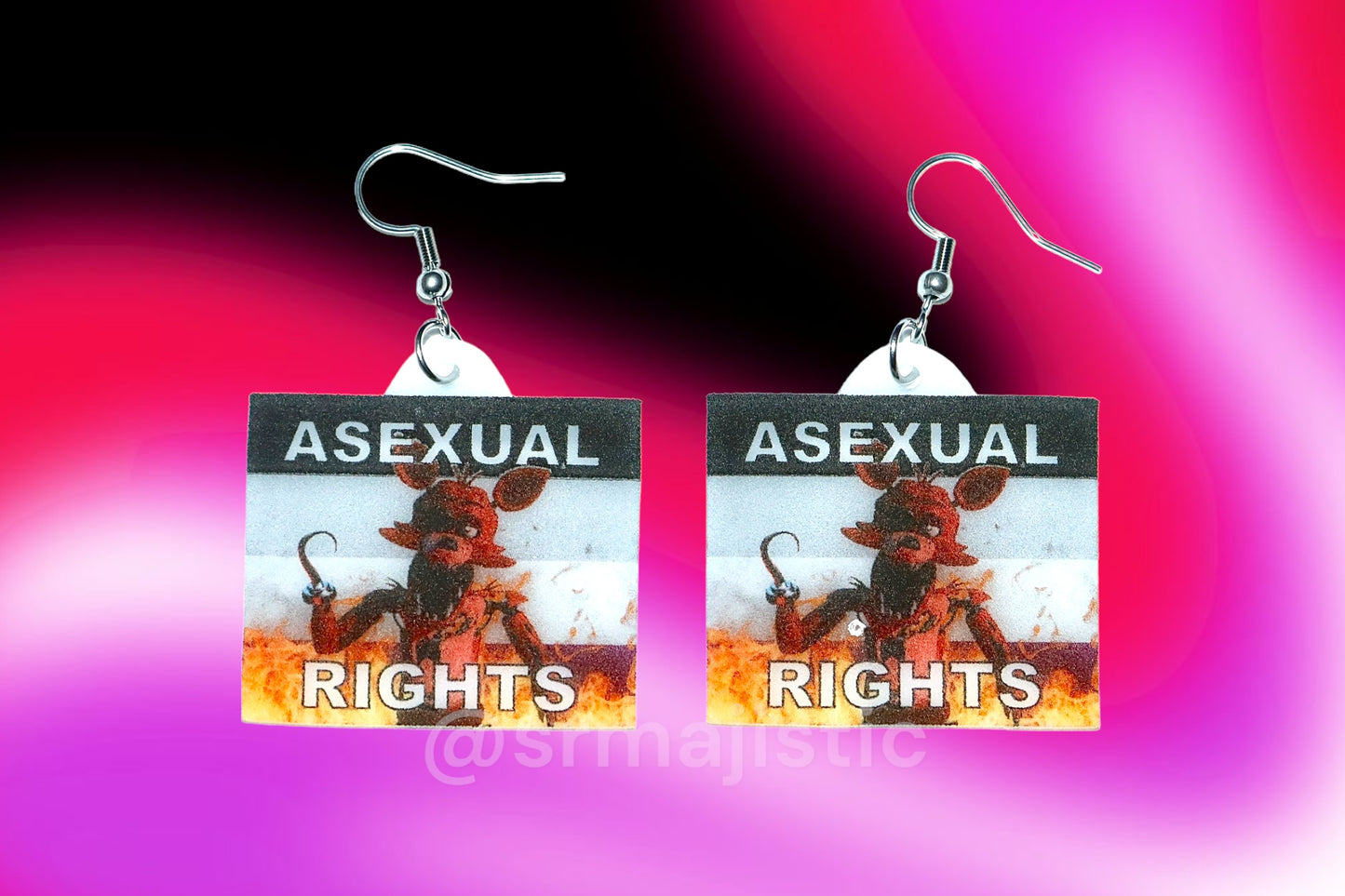5 Nights at Freddy’s Collection of Flaming Pride Flags Handmade Earrings!