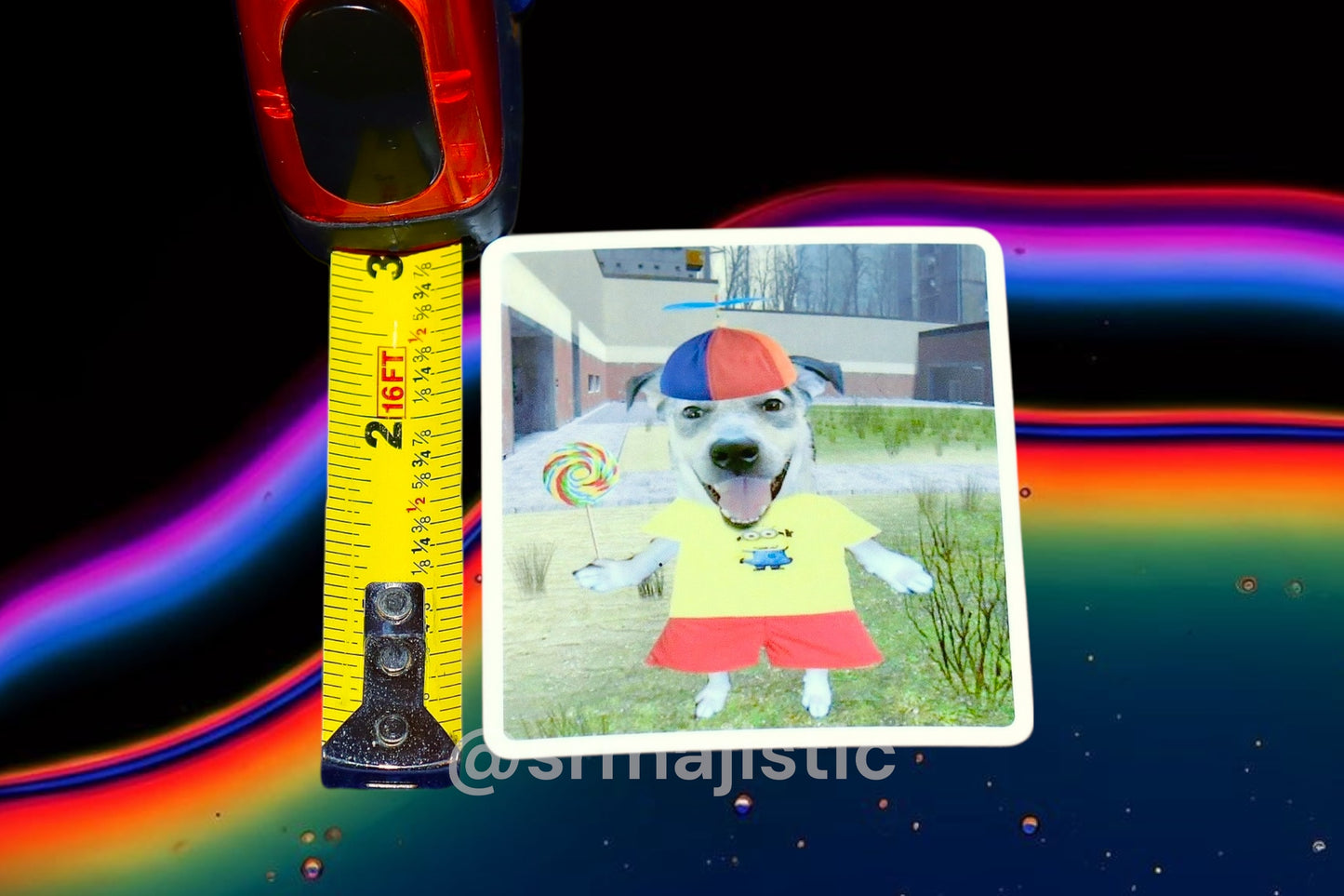 Propeller Hat and Lollipop Puppy Dog Meme Bumper Sticker