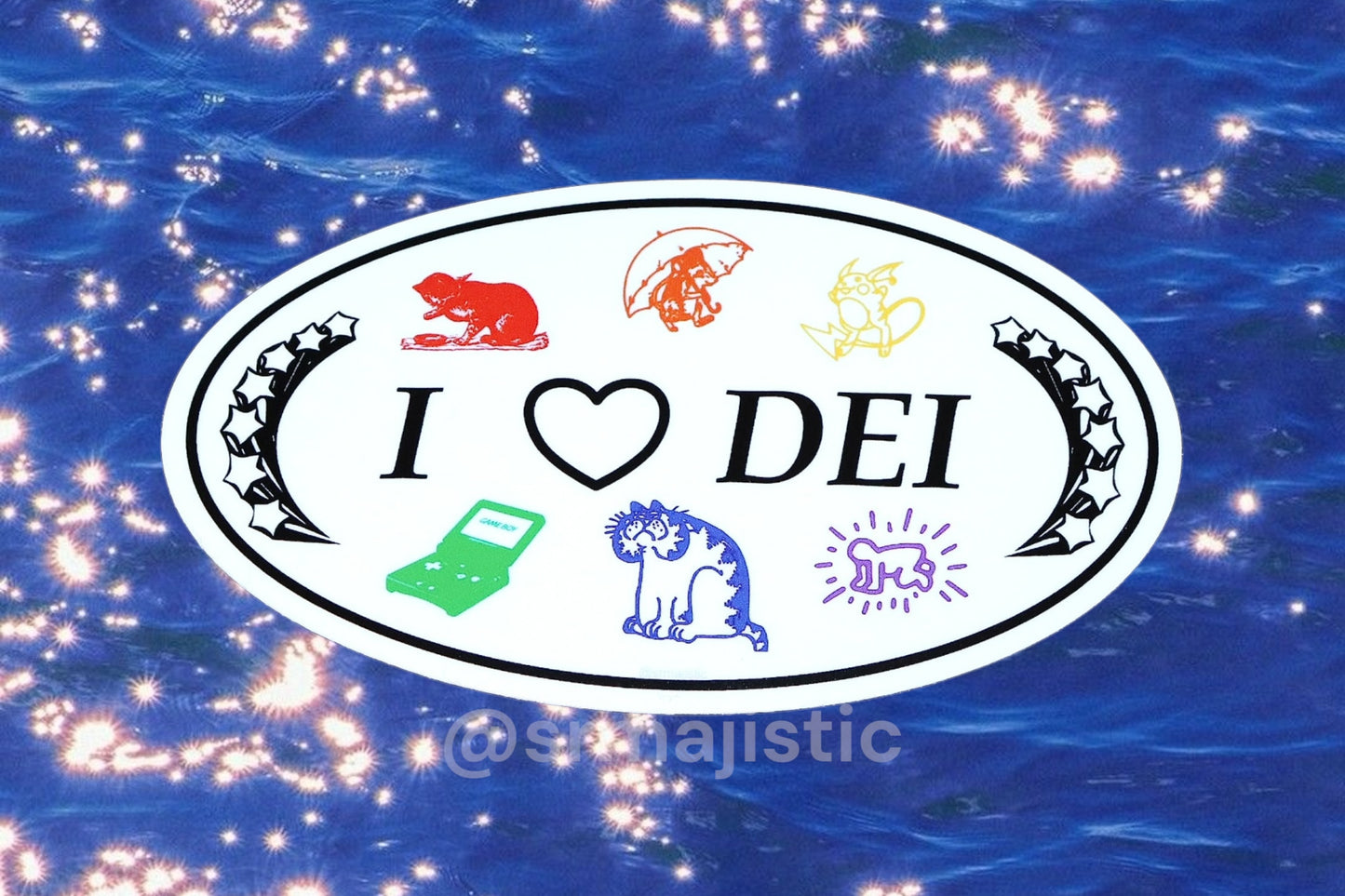 I Love DEI Fun Meme Stylized Bumper Stickers