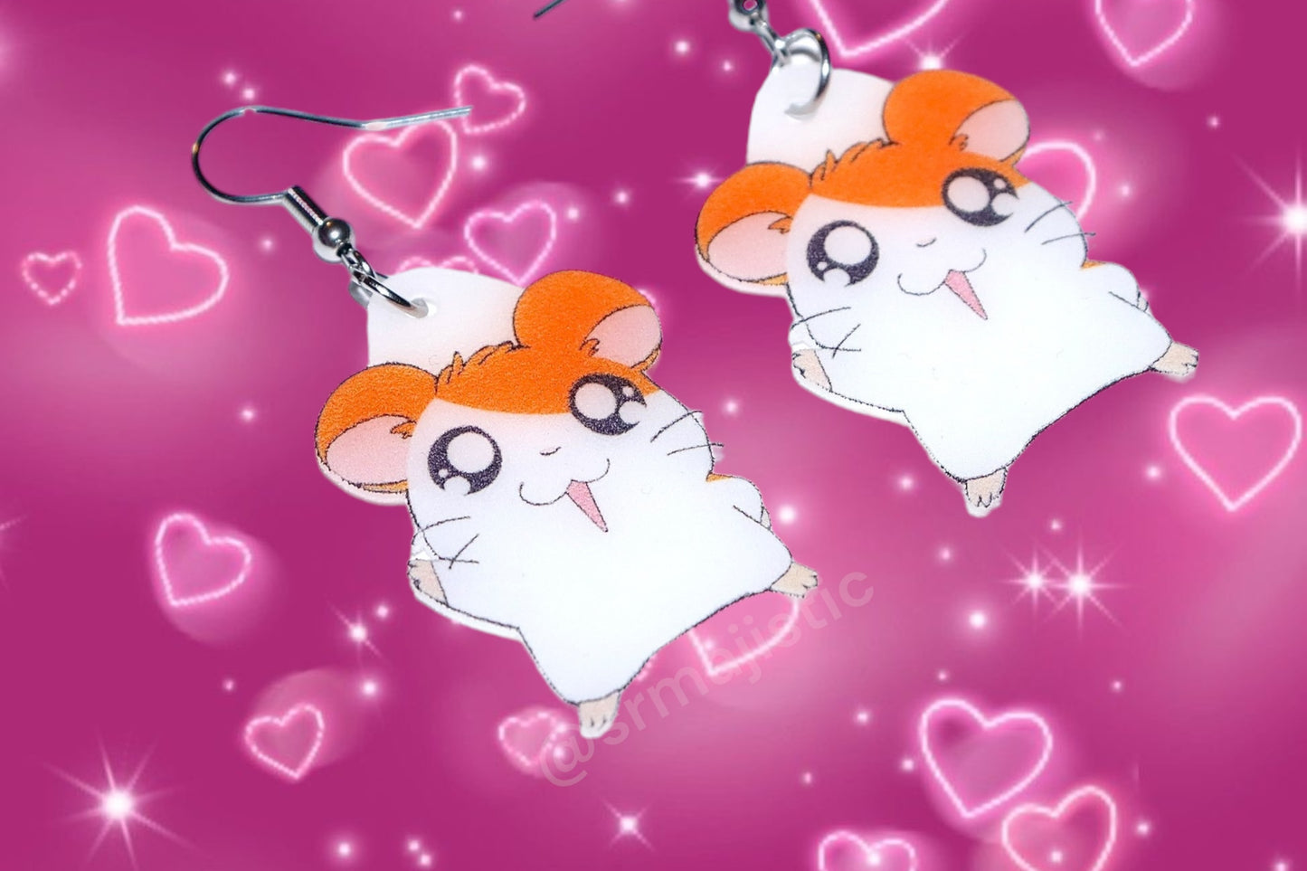 Hamtaro Cute Hamster Character Handmade Earrings!
