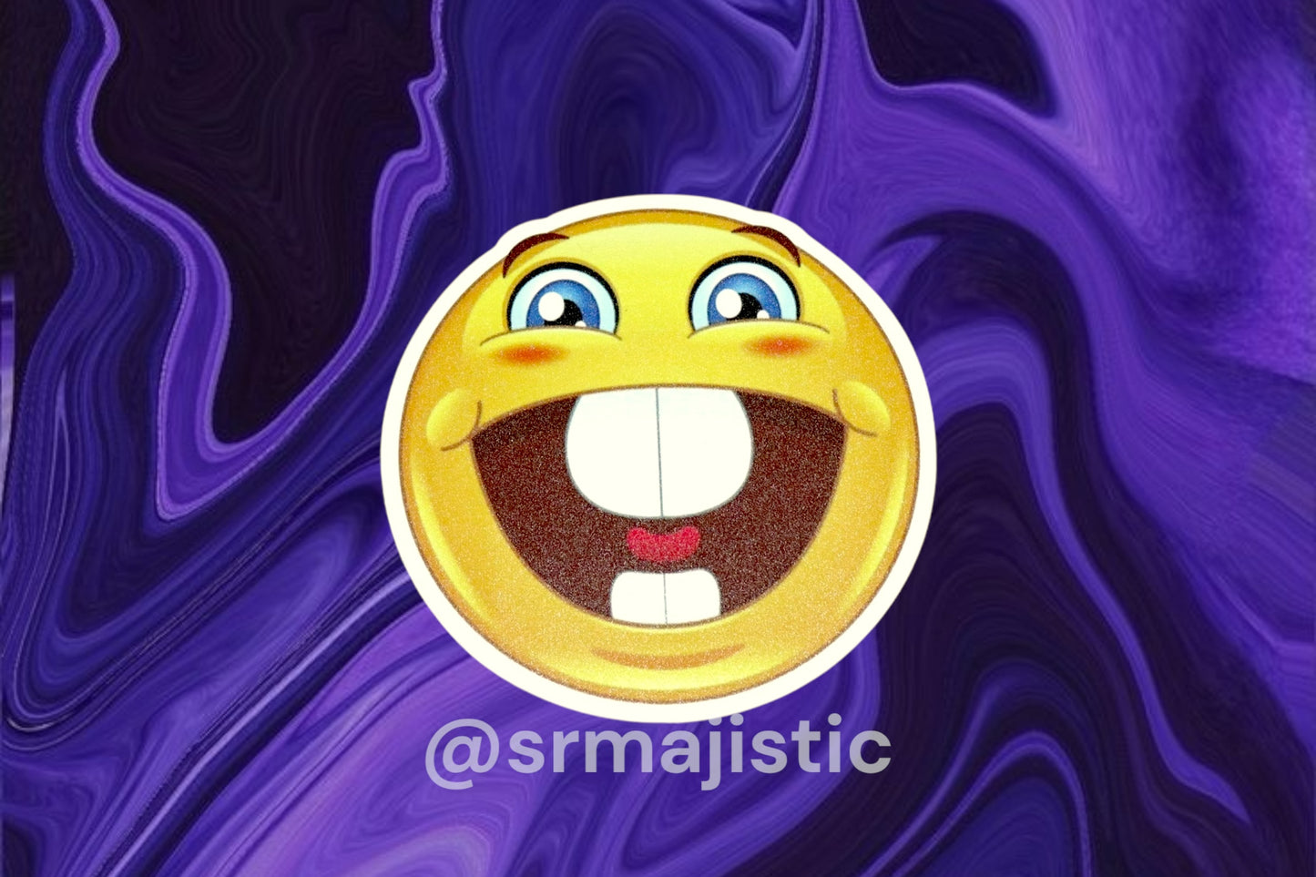 Buck Tooth Happy and Sad Emoji Meme Car Magnets