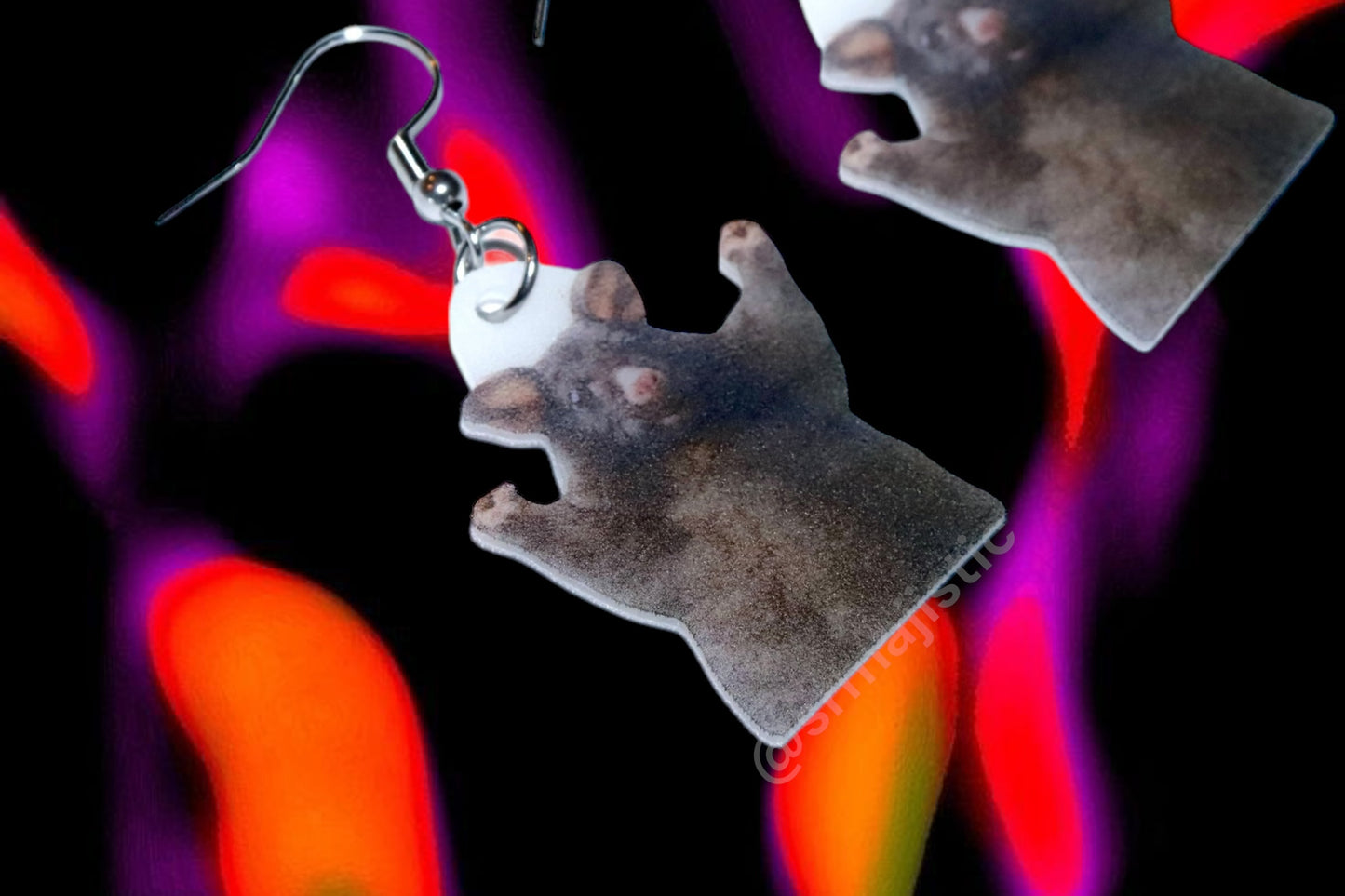 Jeremy the Happy Little Rodent Guy Handmade Earrings!