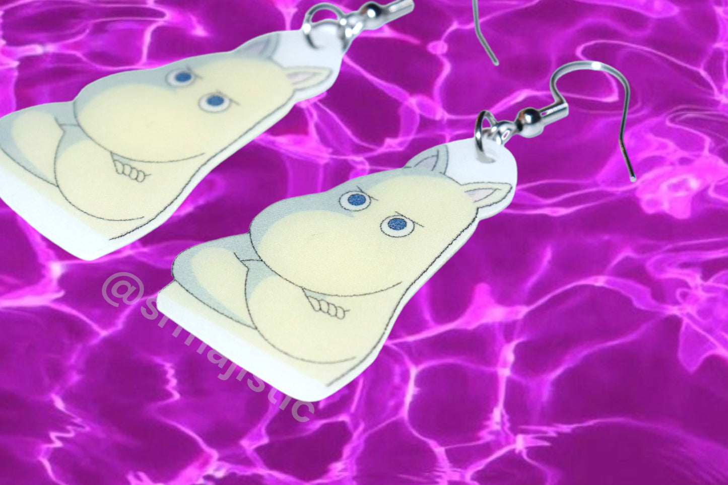 Moomin Cartoon Character Handmade Earrings!