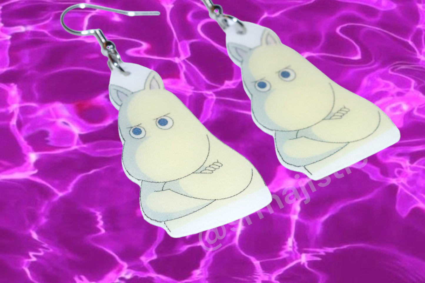 Moomin Cartoon Character Handmade Earrings!