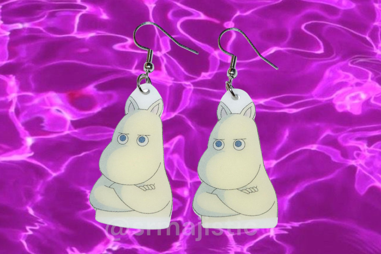 Moomin Cartoon Character Handmade Earrings!