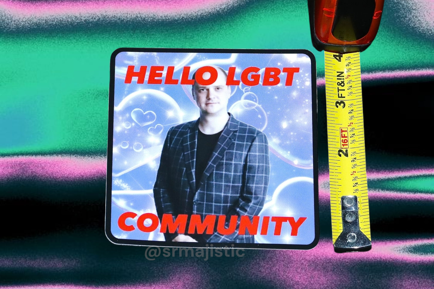 Hello LGBT Community Mike Flanagan Vaporwave Y2K Bumper Sticker