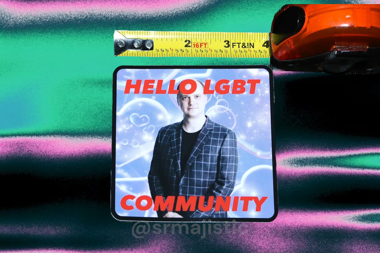 Hello LGBT Community Mike Flanagan Vaporwave Y2K Bumper Sticker