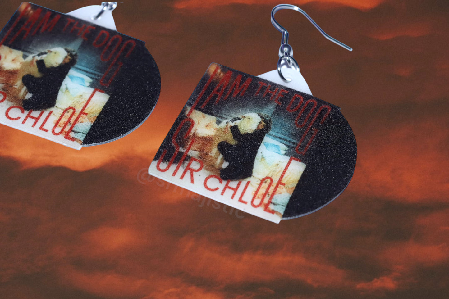 Sir Chloe I Am The Dog Vinyl Album Handmade Earrings!