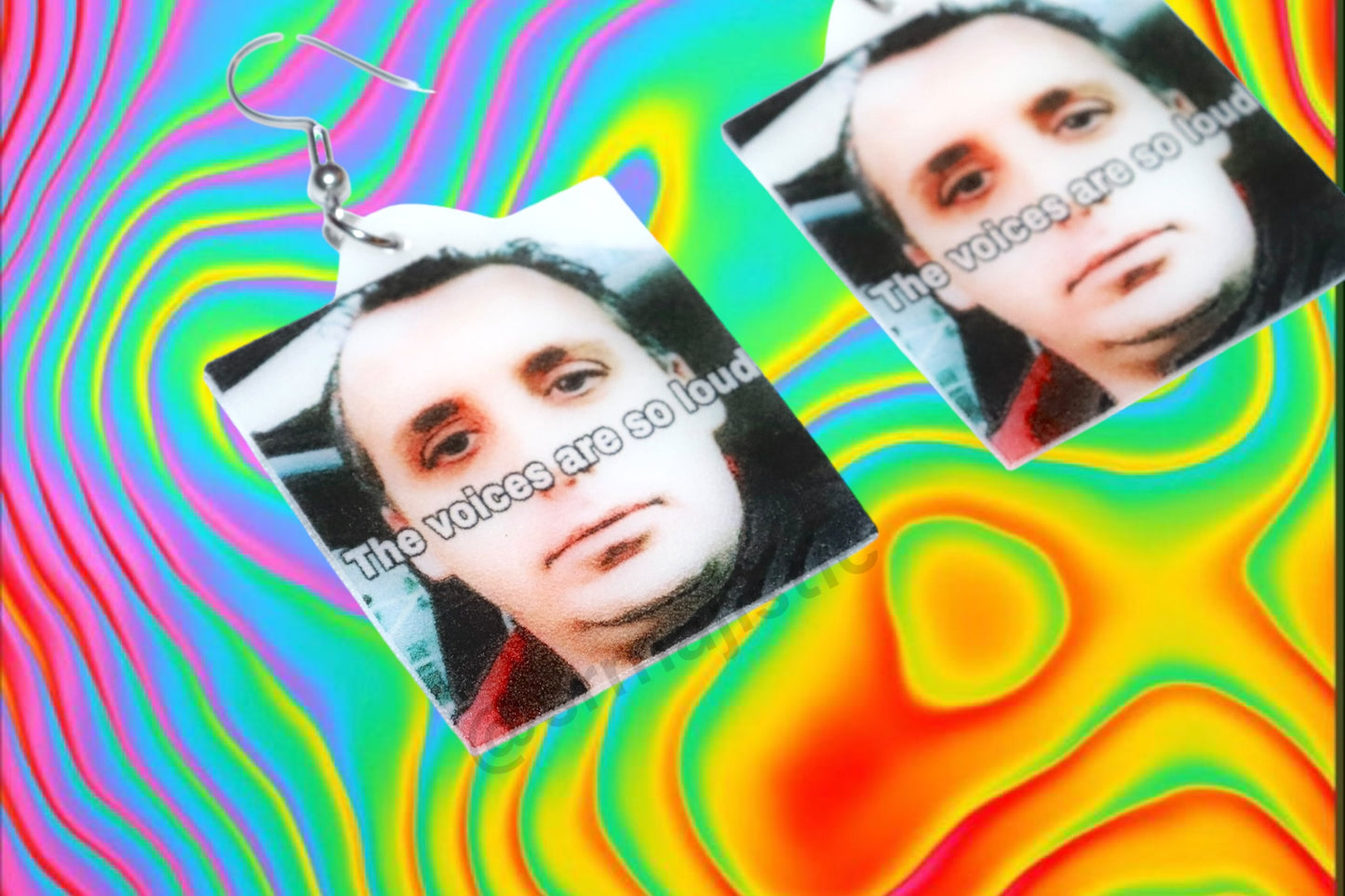 The Voices are So Loud Joe Gatto Impractical Jokers Meme Handmade Earrings!c