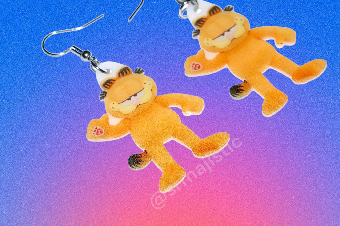 Build a Bear Garfield Cute Handmade Earrings!