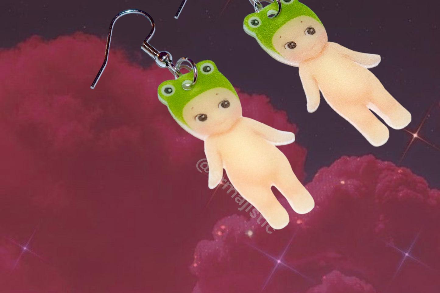 Sonny Angel Frog Cherub Handmade Earrings!