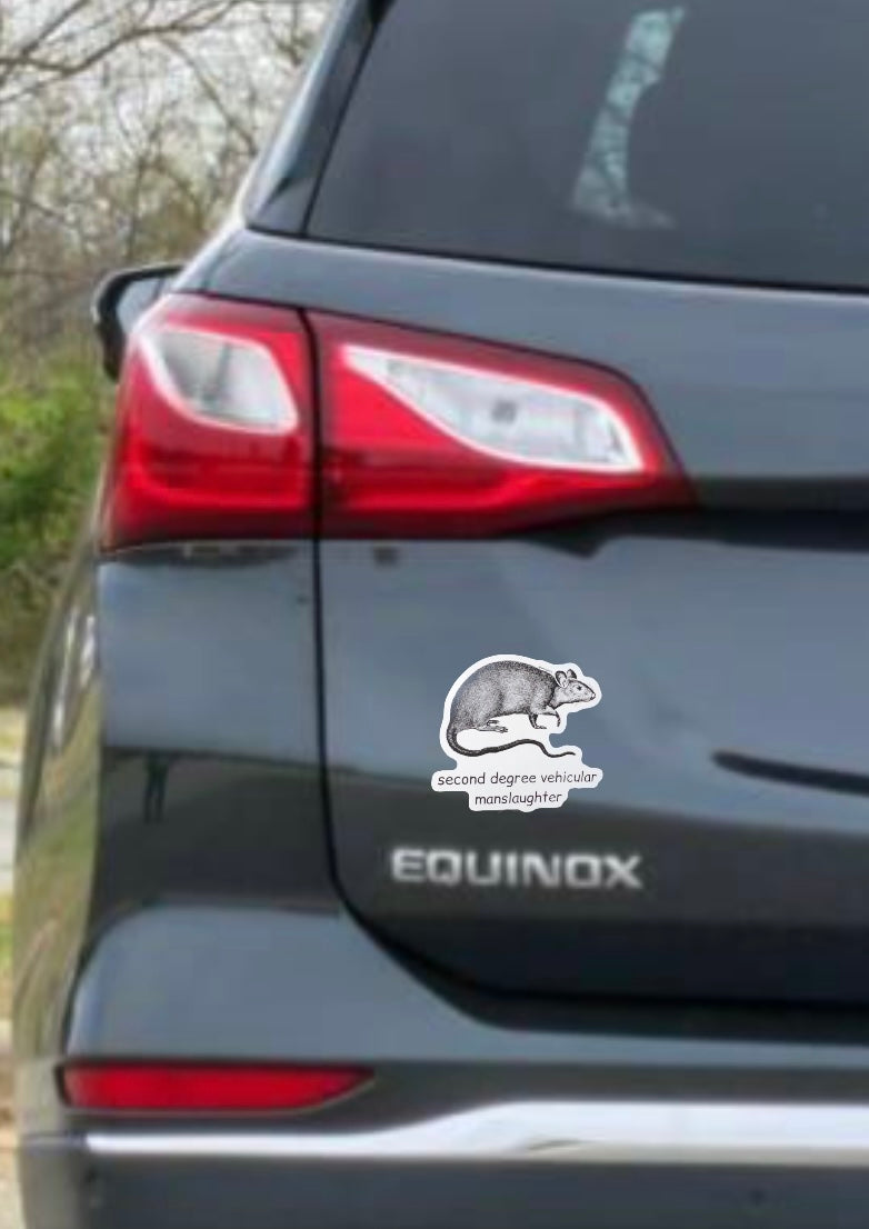 Bumper Sticker of Rat Felony Meme