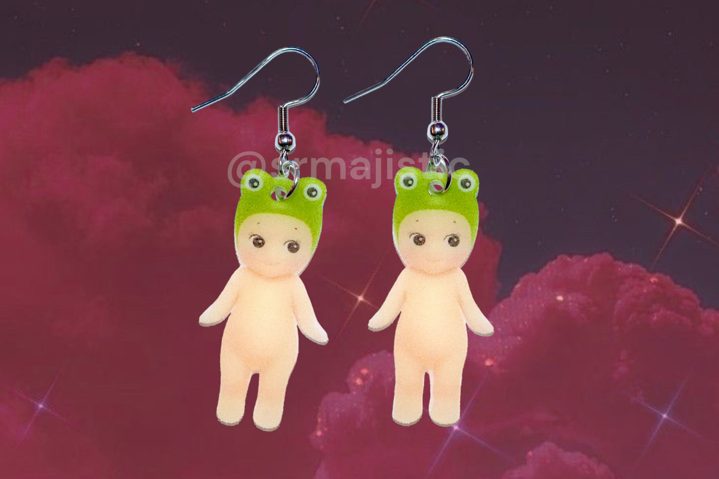 Sonny Angel Frog Cherub Handmade Earrings!