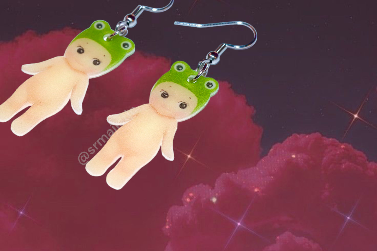 Sonny Angel Frog Cherub Handmade Earrings!