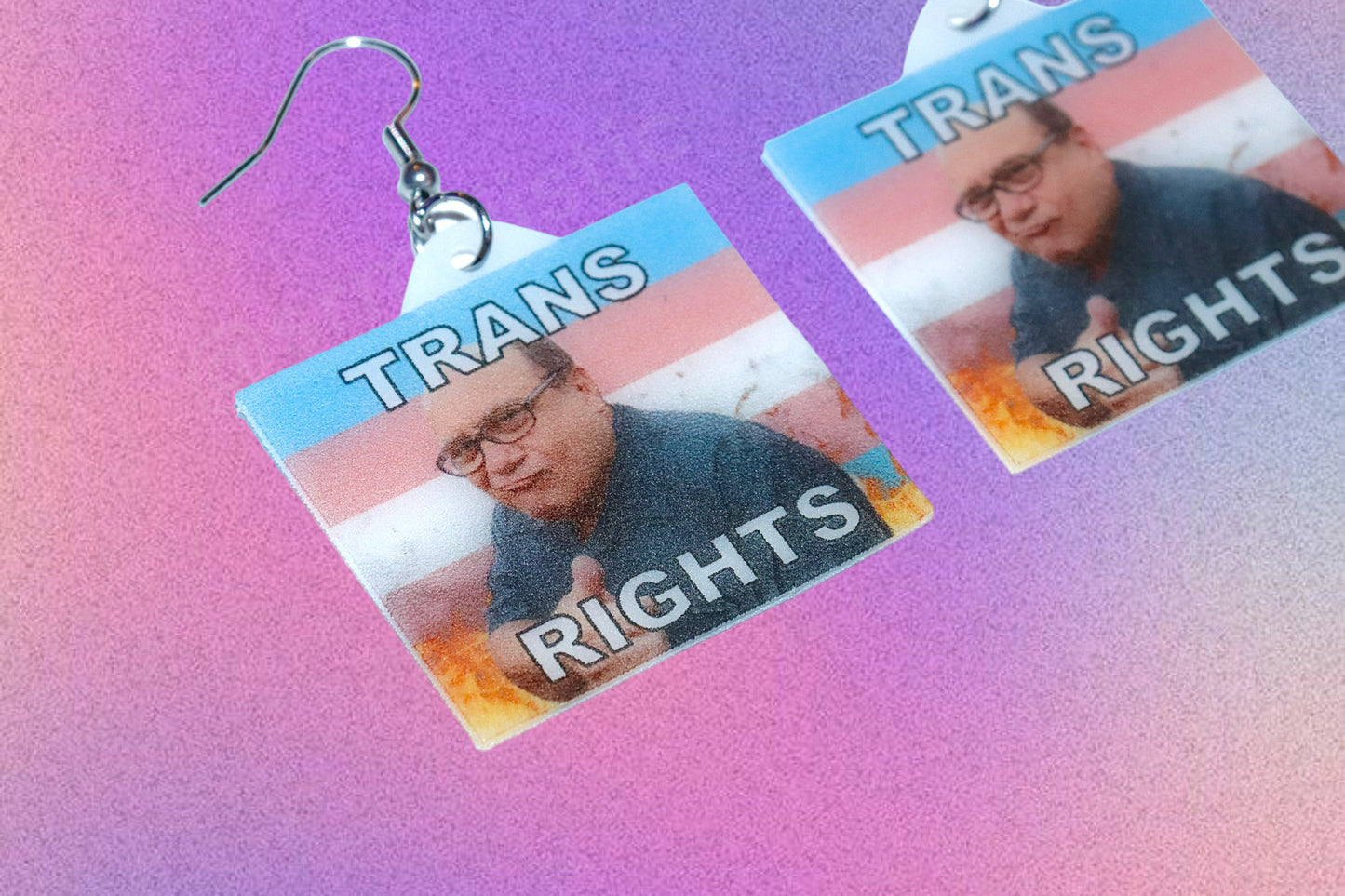 Danny DeVito Collection of Flaming Pride Flags Handmade Earrings!