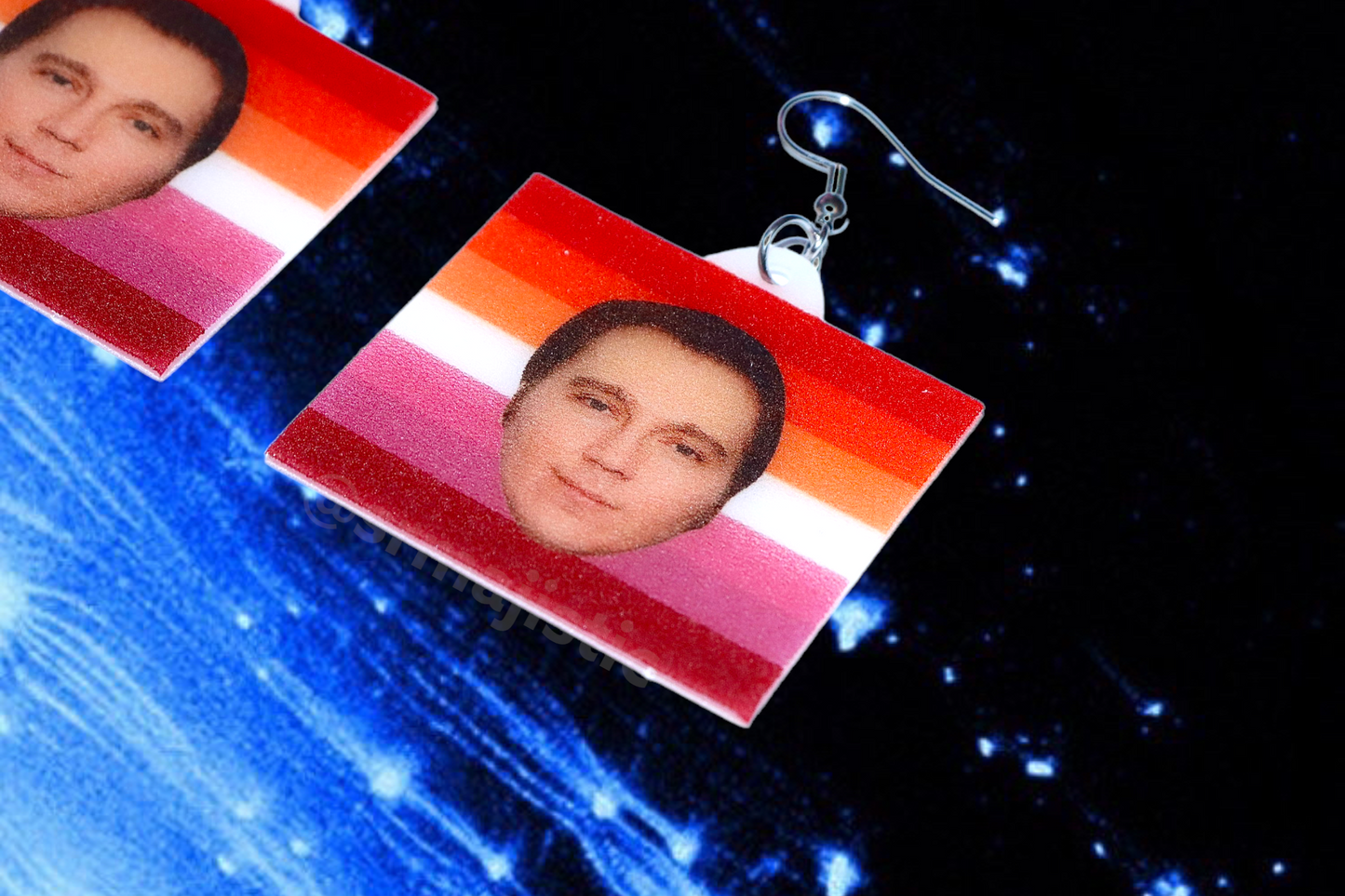(READY TO SHIP) Paul Dano Says Gay Rights Pride Flag Handmade Earrings!