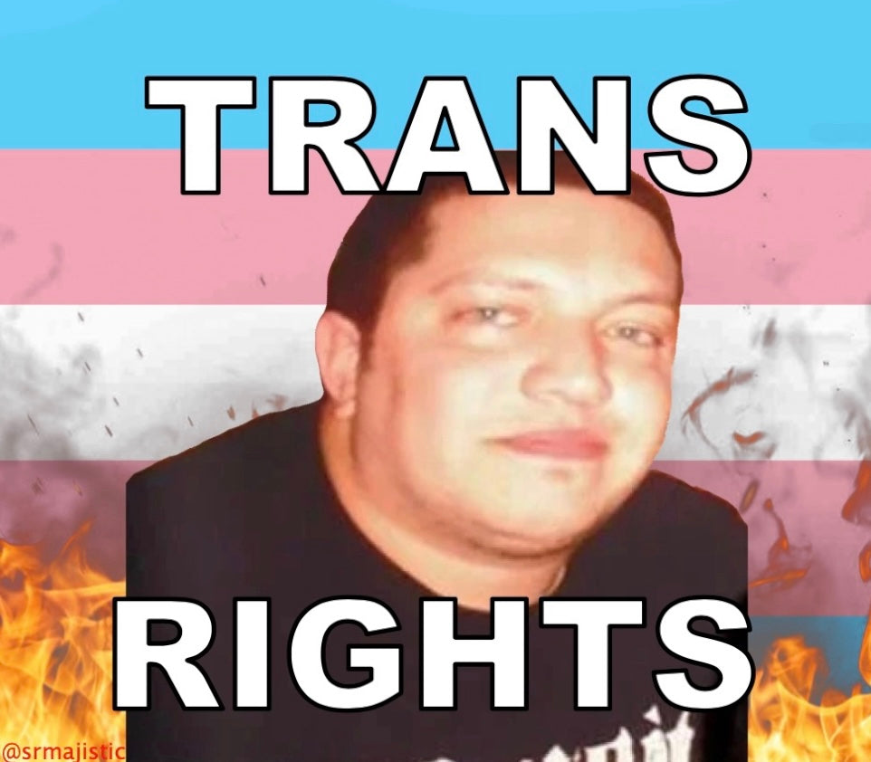 Bumper Stickers of Sal Impractical Jokers Meme Flaming Pride Flag