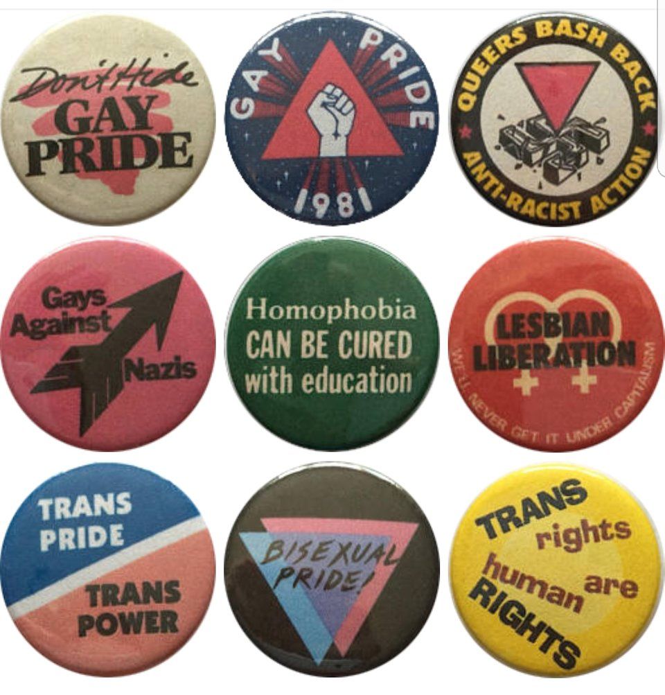 (READY TO SHIP) Vintage Pride Protest Button Design 2D Handmade Earrings!
