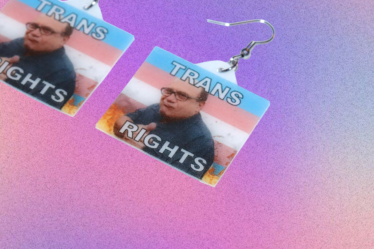 Danny DeVito Collection of Flaming Pride Flags Handmade Earrings!