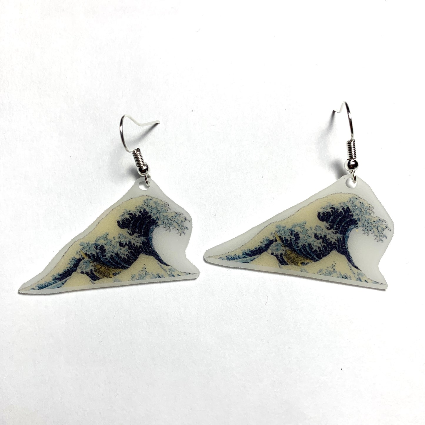 The Great Wave off Kawagana Painting Detailed Handmade Earrings!