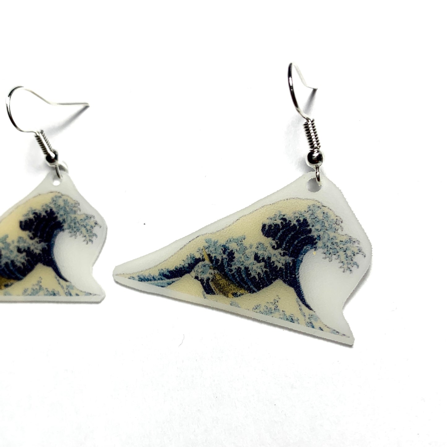 The Great Wave off Kawagana Painting Detailed Handmade Earrings!