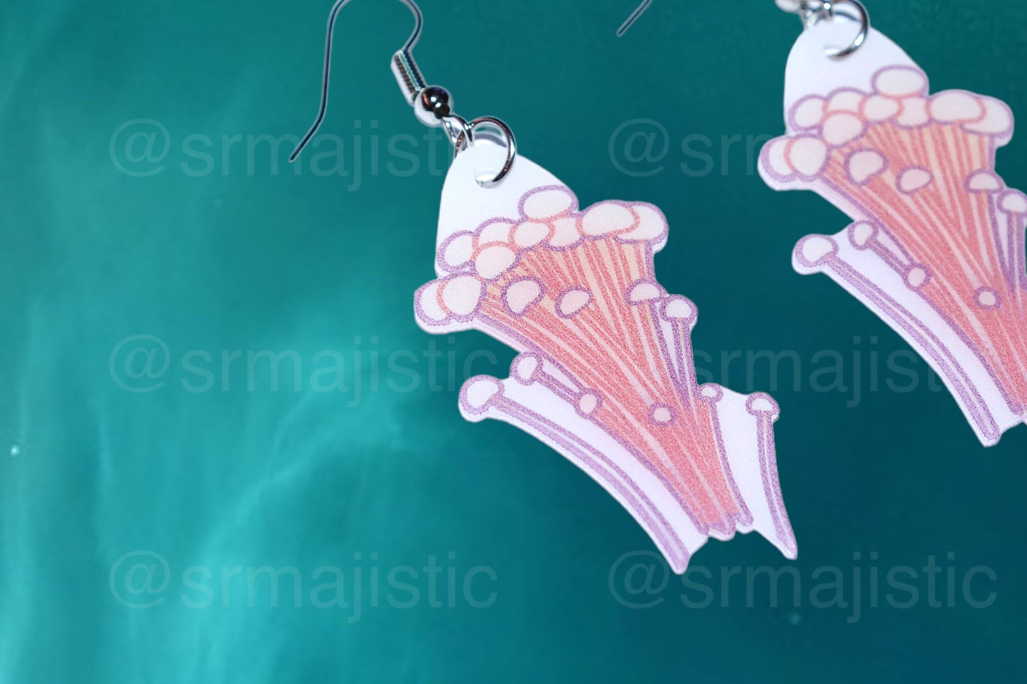 Cute Little Mushroom Handmade Earrings (collaboration with @saltnox)