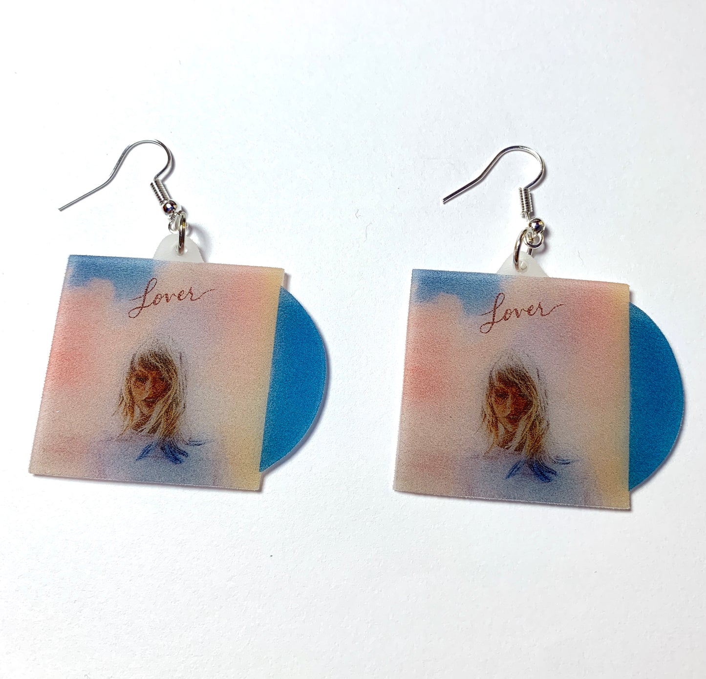 Taylor Swift Lover Vinyl Album Handmade Earrings!