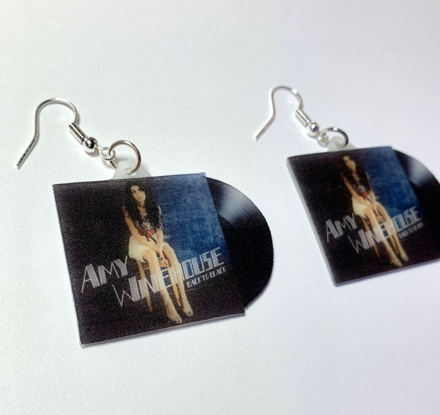 Amy Winehouse Back to Black Vinyl Album Handmade Earrings!