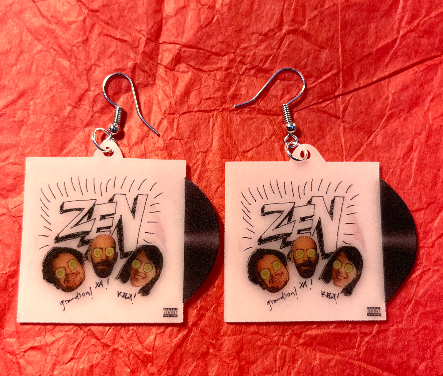 K. Flay, X Ambassadors, and Grandson single Zen Vinyl Handmade Earrings!