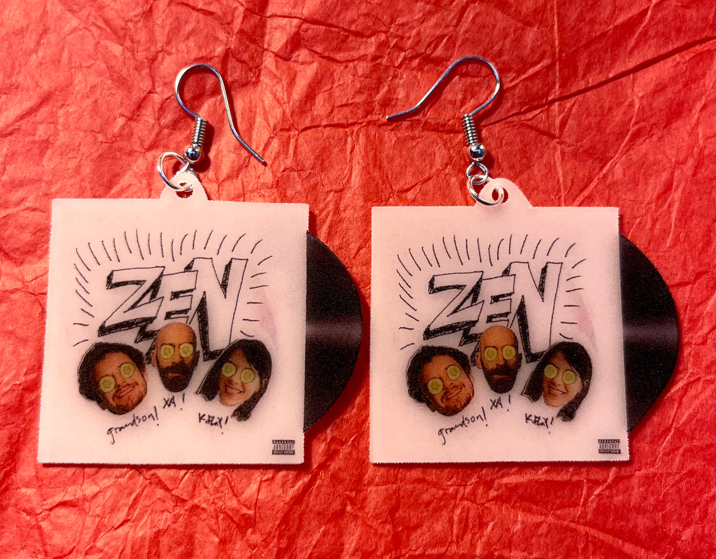 K. Flay, X Ambassadors, and Grandson single Zen Vinyl Handmade Earrings!