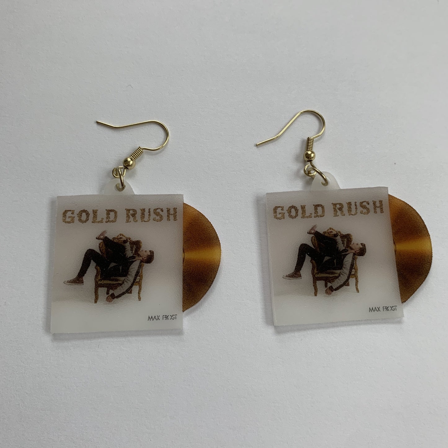 Max Frost Gold Rush Vinyl Album Handmade Earrings!