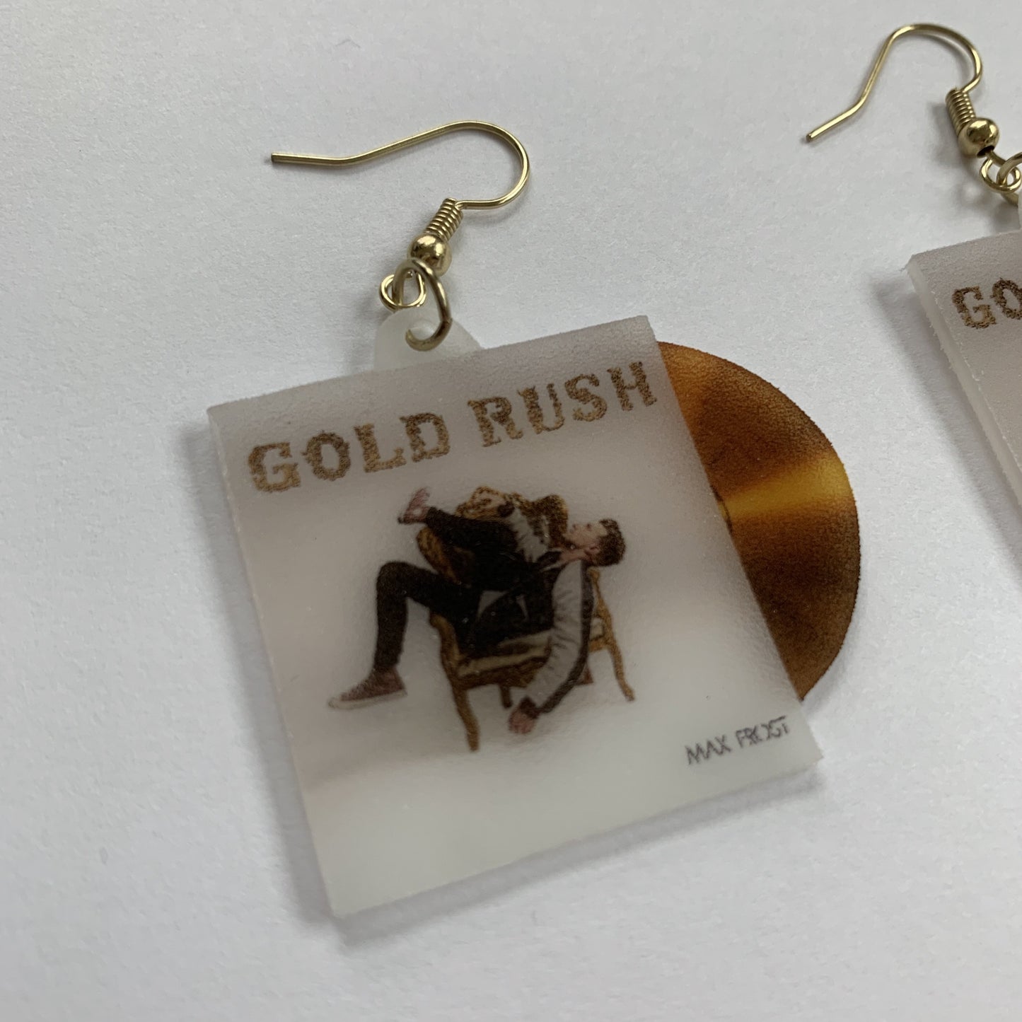 Max Frost Gold Rush Vinyl Album Handmade Earrings!