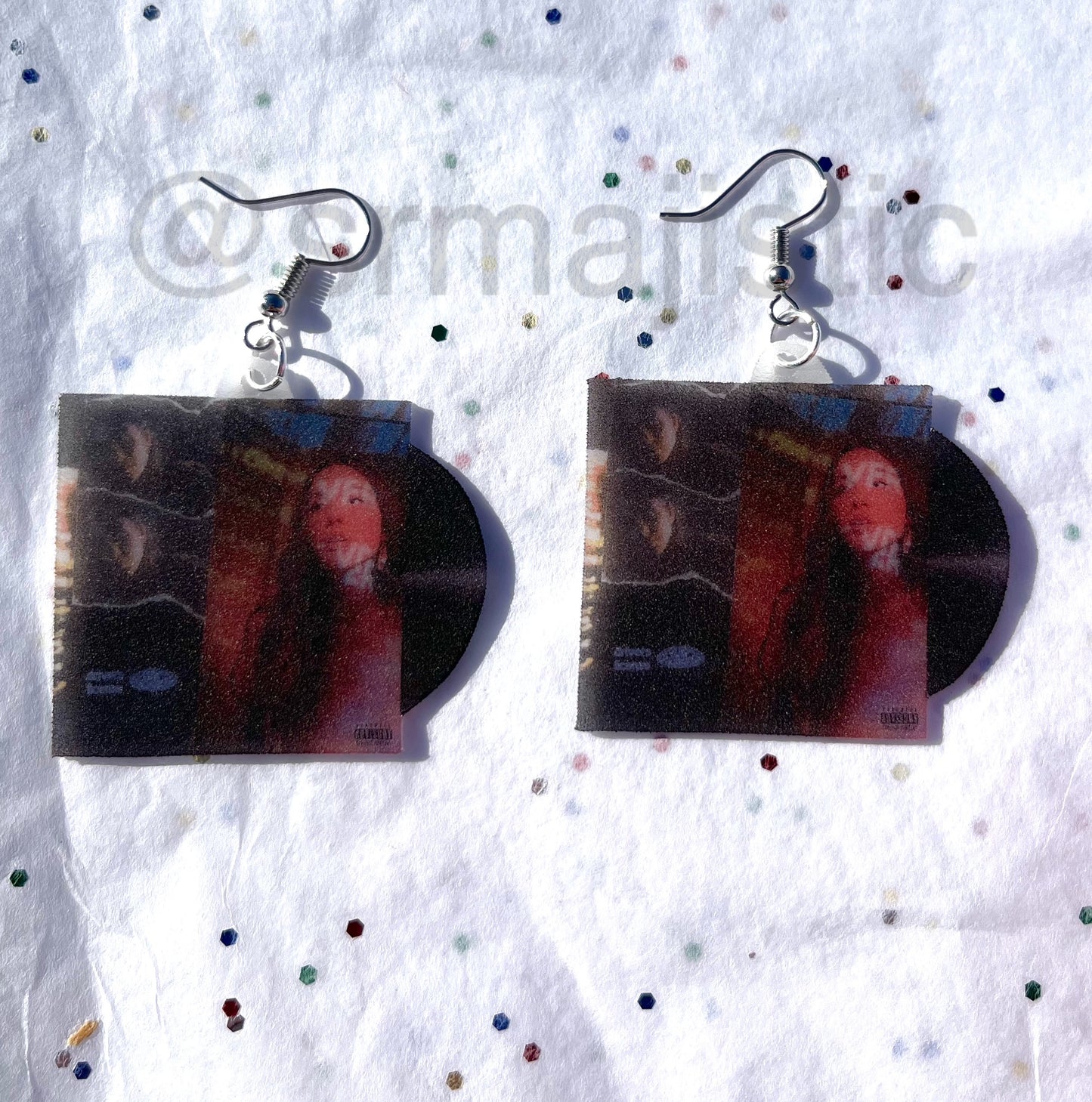 Olivia Rodrigo Driver's License Vinyl Single Handmade Earrings!