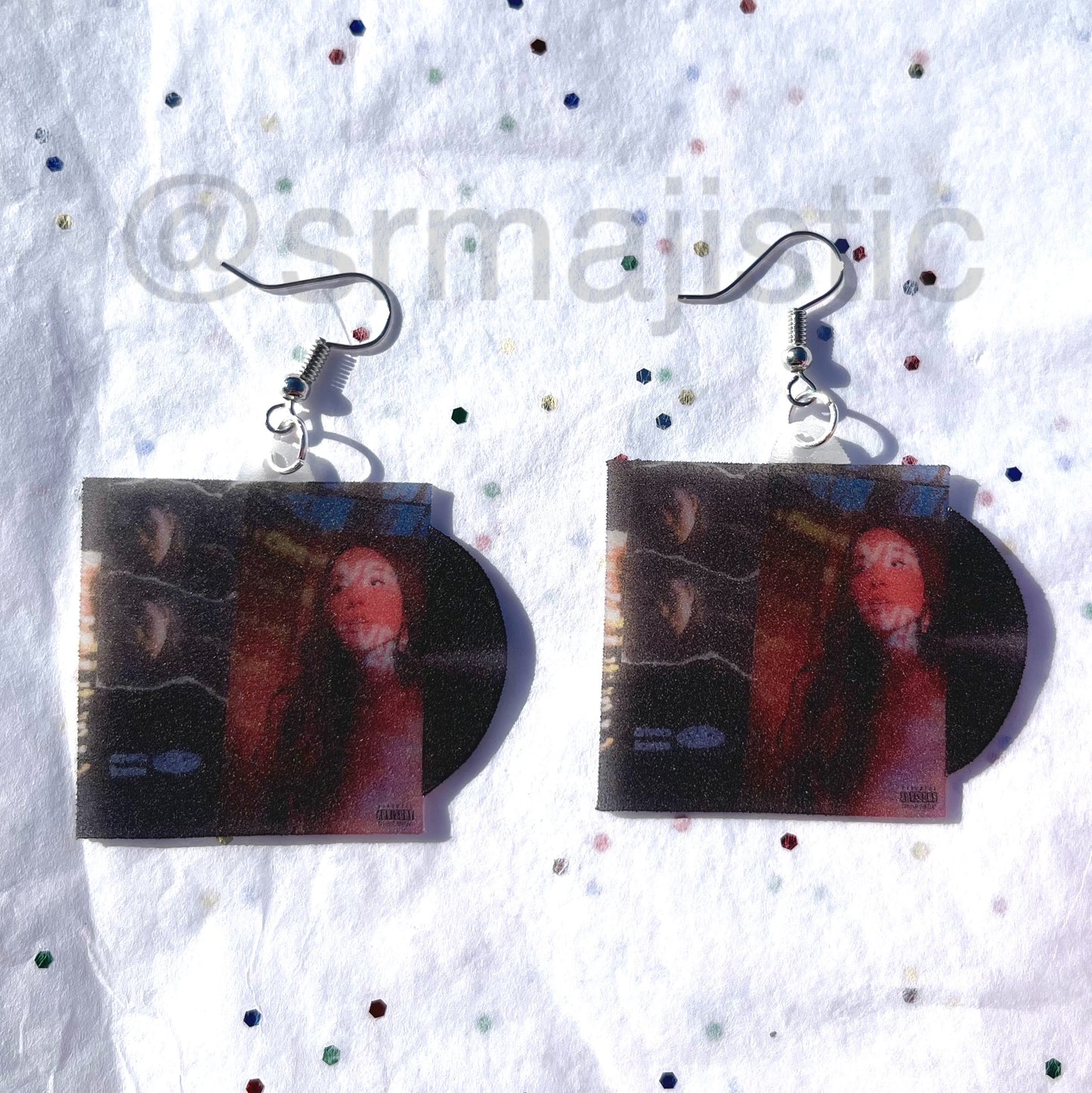 Olivia Rodrigo Driver's License Vinyl Single Handmade Earrings!