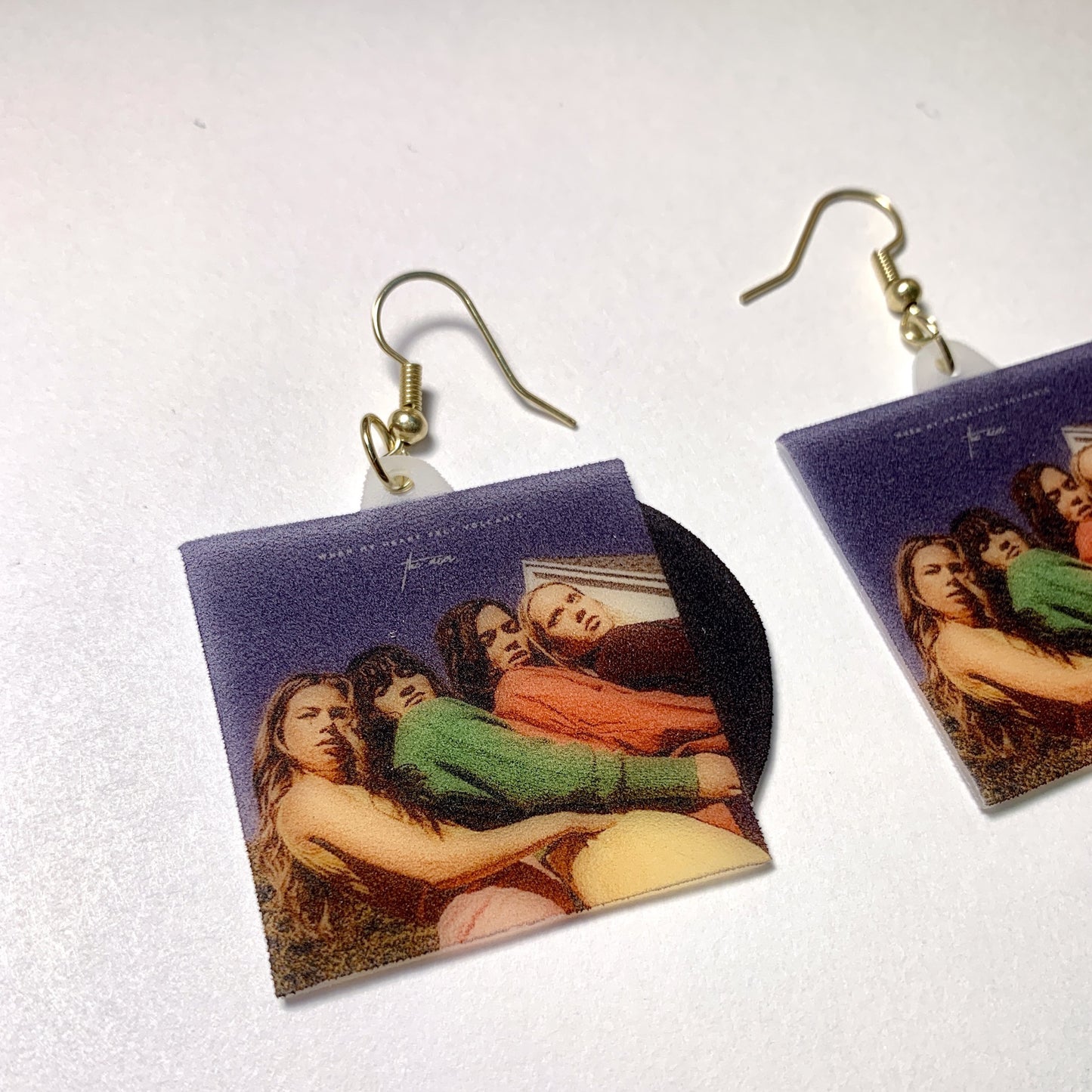The Aces When My Heart Felt Volcanic Vinyl Album Handmade Earrings!