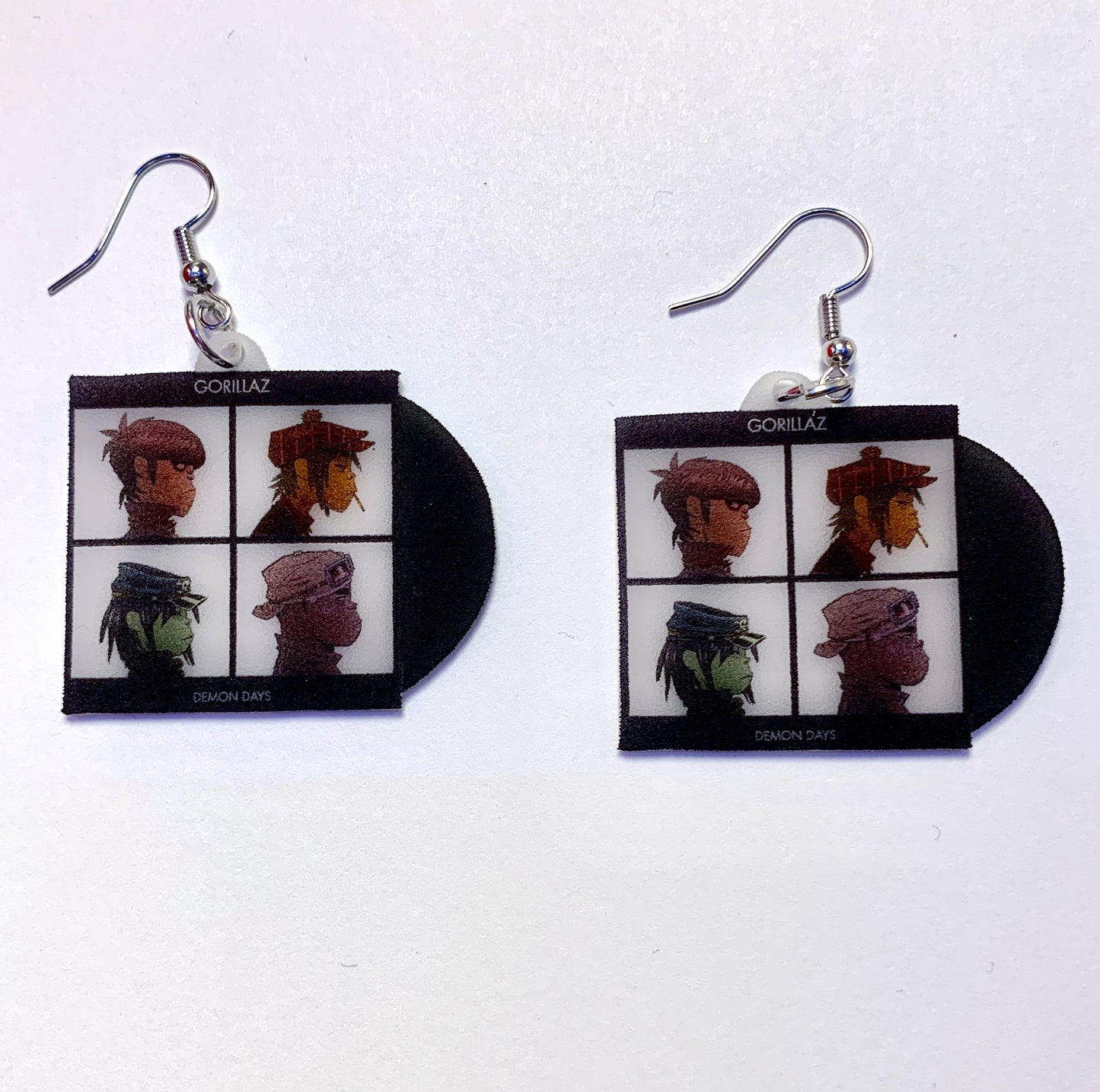 Gorillaz Demon Days Vinyl Album Handmade Earrings!