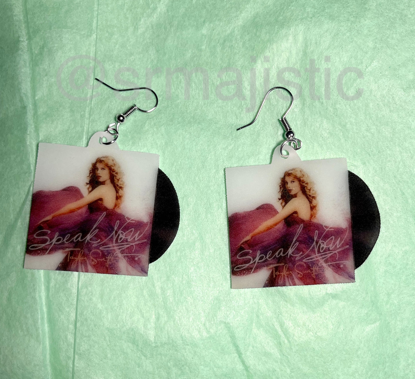 Taylor Swift Speak Now Vinyl Album Handmade Earrings!