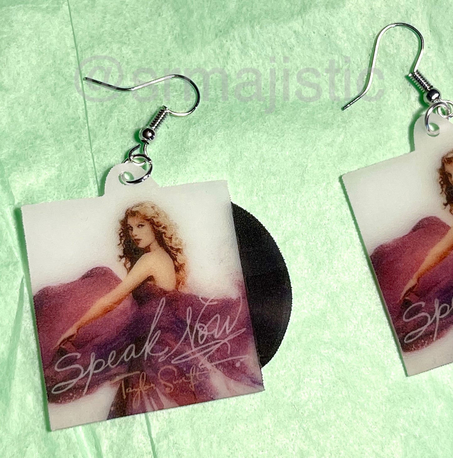 Taylor Swift Speak Now Vinyl Album Handmade Earrings!