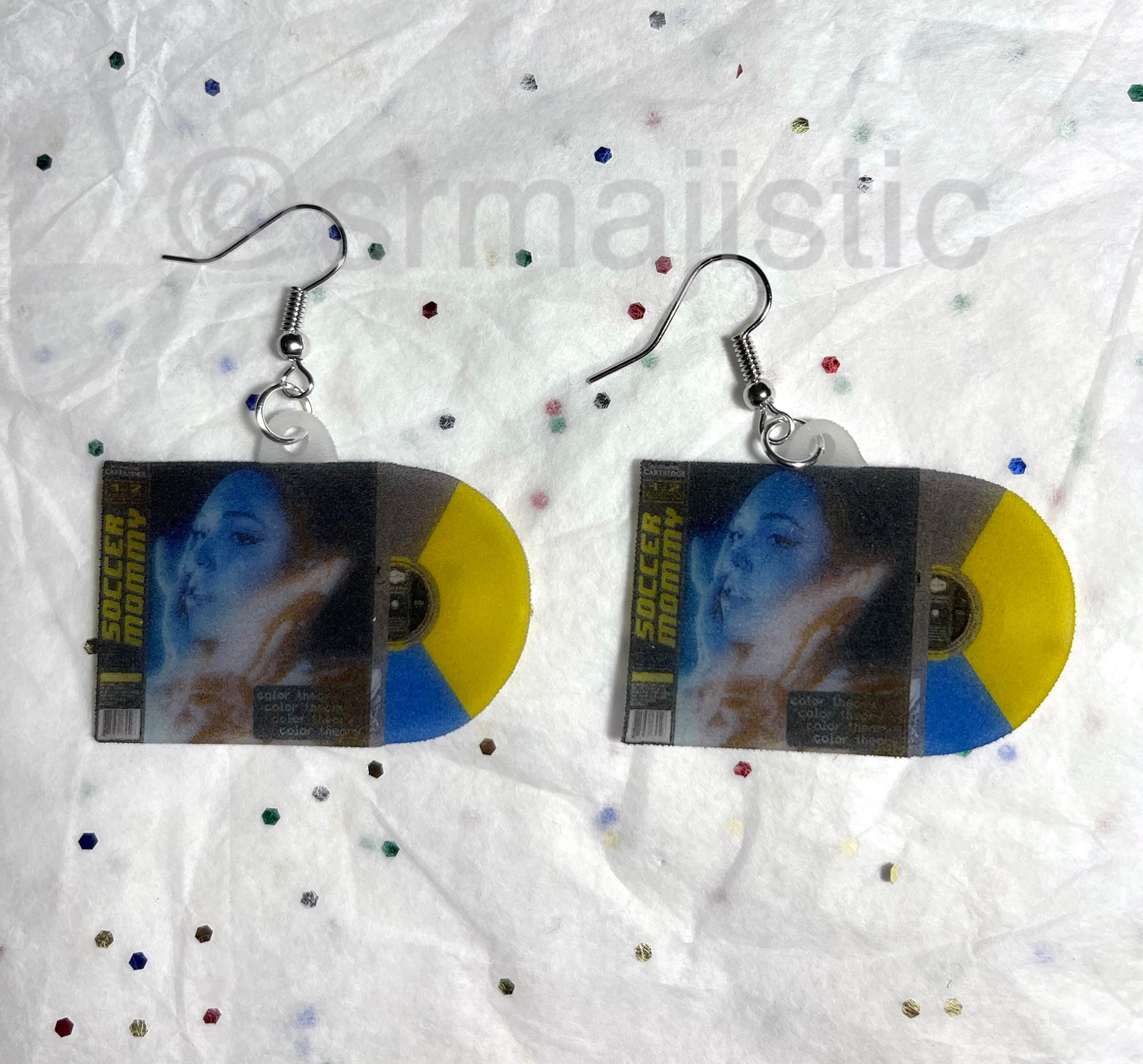 Soccer Mommy Color Theory Vinyl Album Handmade Earrings!