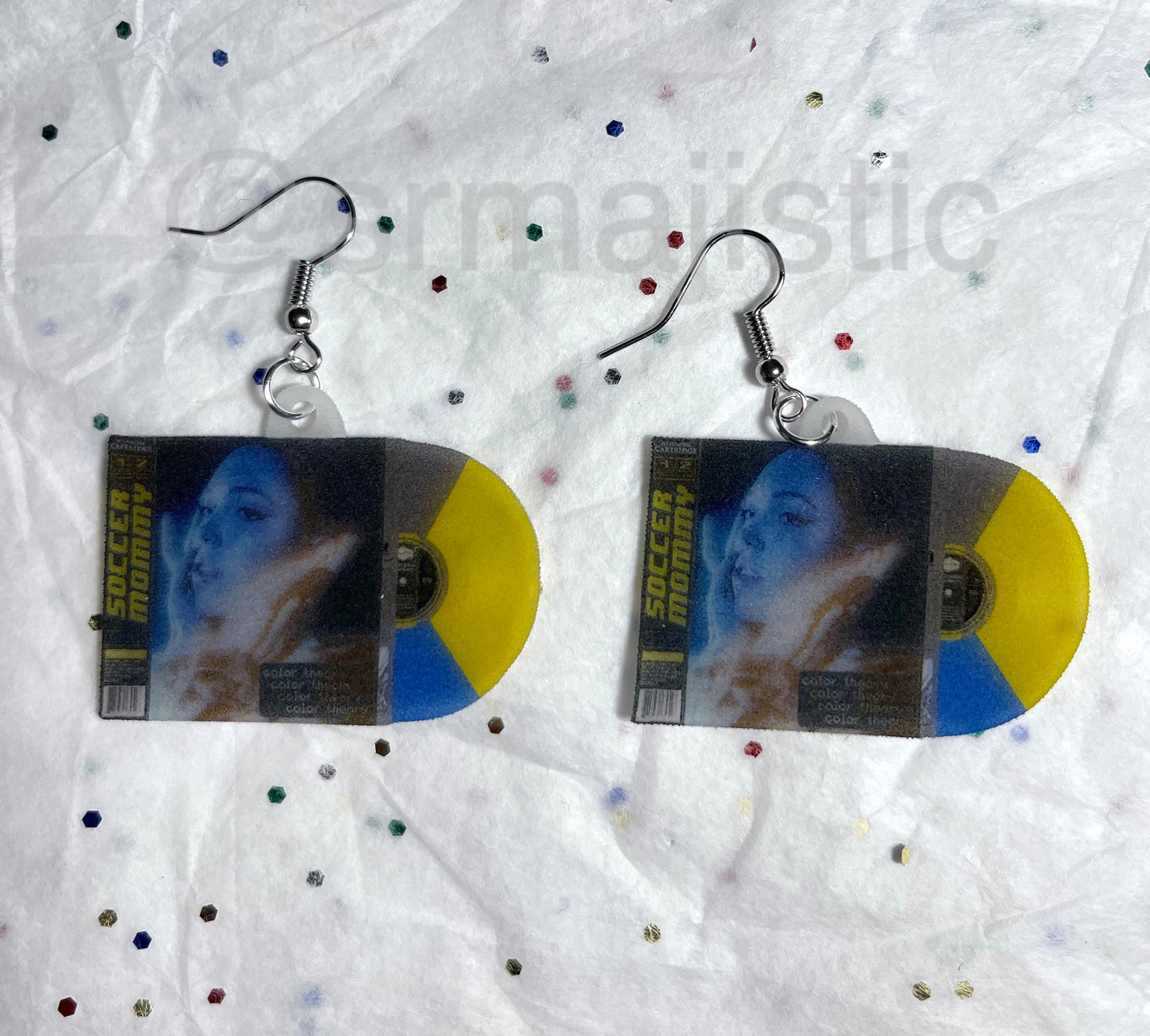 Soccer Mommy Color Theory Vinyl Album Handmade Earrings!