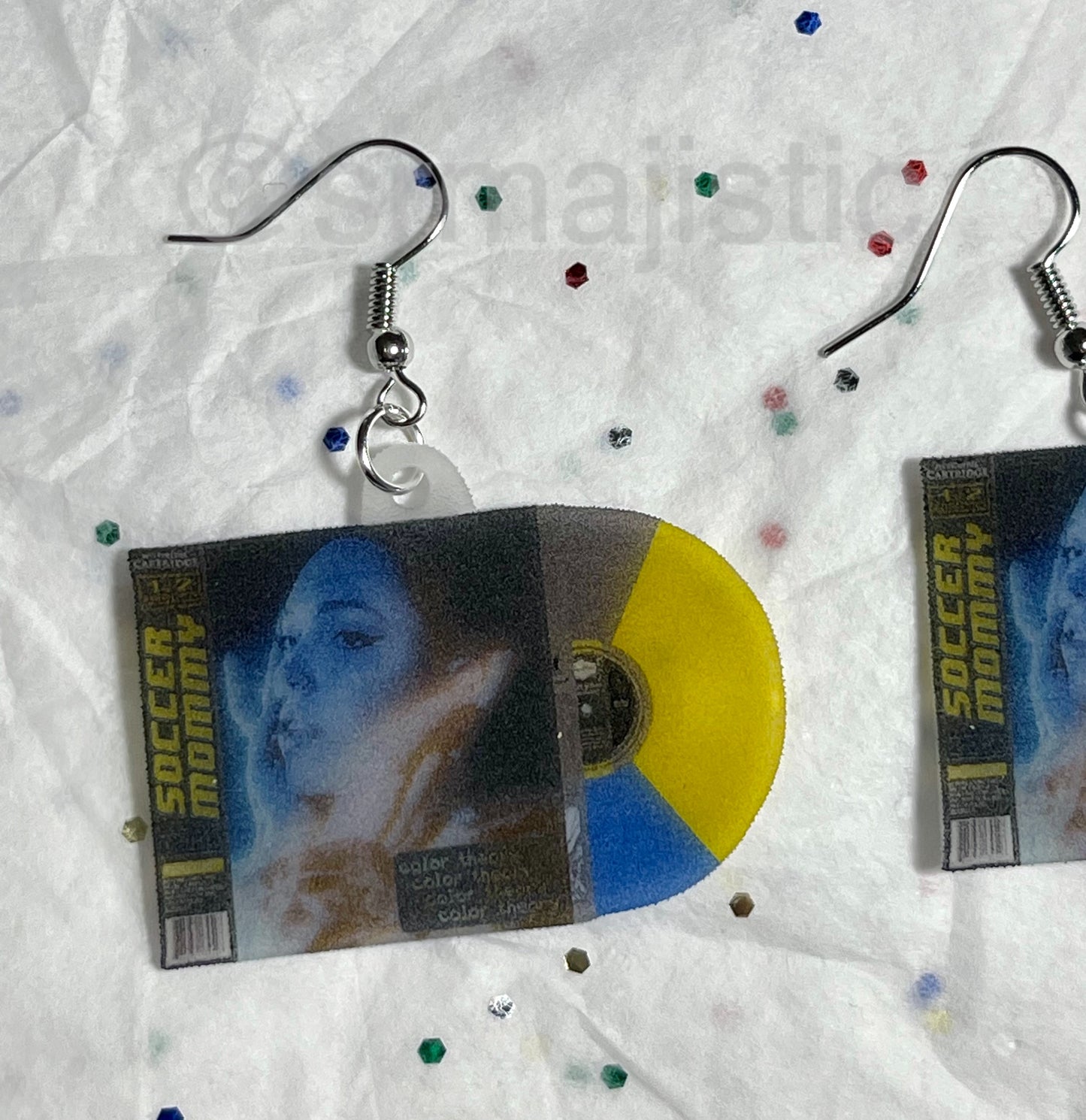 Soccer Mommy Color Theory Vinyl Album Handmade Earrings!